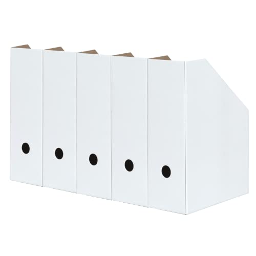 Landré Stehsammler A4, aus stabilem Karton 10, 5cm breit, weiß, 5 Stück von LANDRE