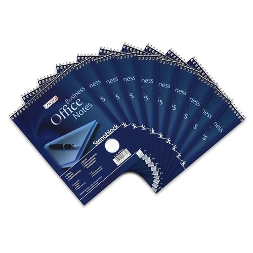 Landré Stenoblock A5 liniert mit roter Mittellinie, 40 Blatt, 10 Stück Landré Stenoblock A5 liniert mit roter Mittellinie, 40 Blatt, 10 Stück von LANDRÉ