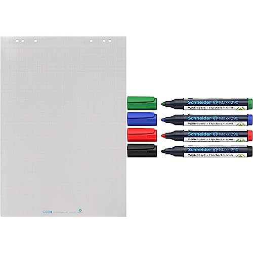 Landre recycling Flipchart-Papier, kariert & Schneider Maxx 290 Marker Landre recycling Flipchart-Papier, kariert & Schneider Maxx 290 Marker von LANDRÉ