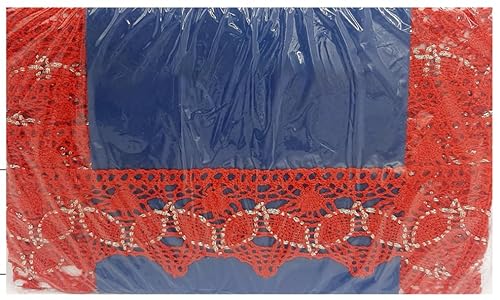 10 Meter Rot Baumwolle Spitzenband Spitzenband Dekoband Zierband Zierband (Rot, 5,3 cm Gold) von LaneWorld