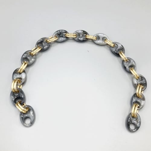 Kette für Taschen aus Harz mit goldenen Ringen, elegantes Design, modisches Accessoire, 1 Stück (MC 10 51 cm) von LaneWorld