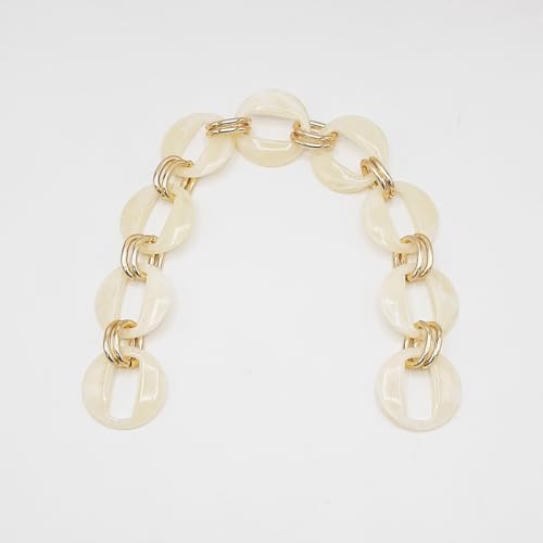 Kette für Taschen aus Harz mit goldenen Ringen, elegantes Design, modisches Accessoire, 1 Stück (MC 4 38 cm) von LaneWorld