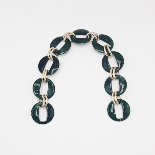 Kette für Taschen aus Harz mit goldenen Ringen, elegantes Design, modisches Accessoire, 1 Stück (MC 5 38 cm) von LaneWorld