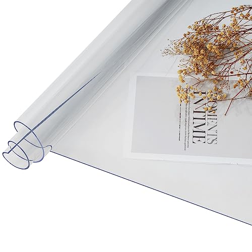 Laneetal Tischdecke Transparent 2 mm, Tischfolie Wasserdicht aus PVC, Tischschutz Rechteckig abwaschbar durchsichtig hitzebeständig, 100x180cm von Laneetal