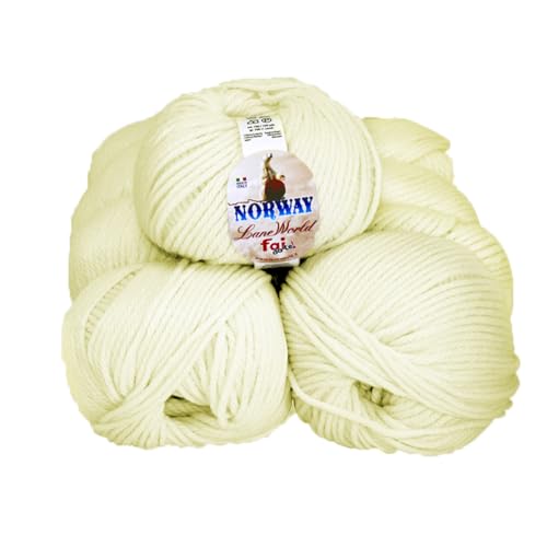 7 x 100g Norway Wolle Set, 65% Wolle, 35% Acryl, Nadelstärke 7-8, Häkelnadel 8-9, weich, warm, maschinenwaschbar (1) von Laneworld