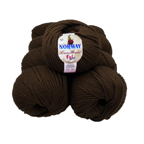 7 x 100g Norway Wolle Set, 65% Wolle, 35% Acryl, Nadelstärke 7-8, Häkelnadel 8-9, weich, warm, maschinenwaschbar (23) von Laneworld