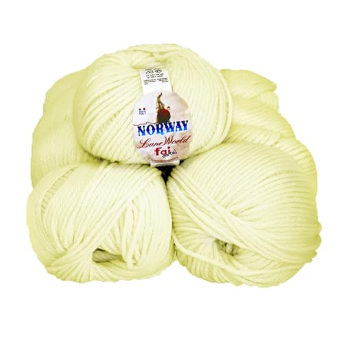 7 x 100g Norway Wolle Set, 65% Wolle, 35% Acryl, Nadelstärke 7-8, Häkelnadel 8-9, weich, warm, maschinenwaschbar (8) von Laneworld