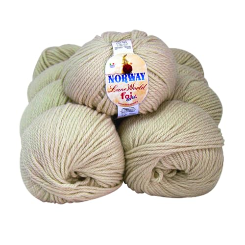 7 x 100g Norway Wolle Set, 65% Wolle, 35% Acryl, Nadelstärke 7-8, Häkelnadel 8-9, weich, warm, maschinenwaschbar (81) von Laneworld