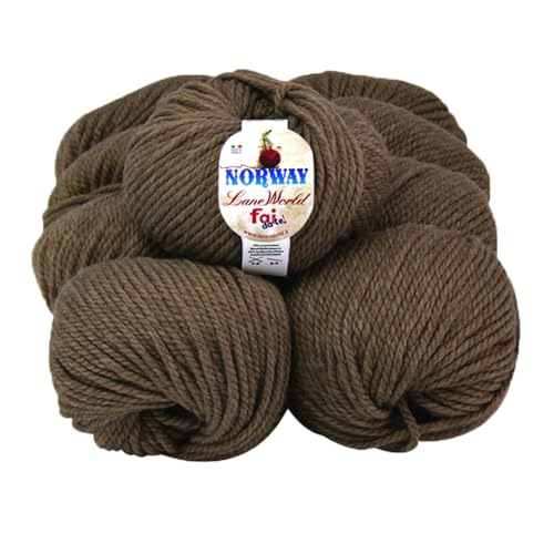 7 x 100g Norway Wolle Set, 65% Wolle, 35% Acryl, Nadelstärke 7-8, Häkelnadel 8-9, weich, warm, maschinenwaschbar (82f) von Laneworld
