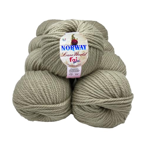 7 x 100g Norway Wolle Set, 65% Wolle, 35% Acryl, Nadelstärke 7-8, Häkelnadel 8-9, weich, warm, maschinenwaschbar (83) von Laneworld