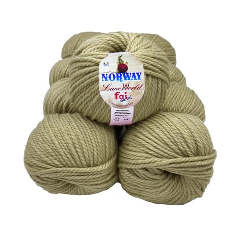 7 x 100g Norway Wolle Set, 65% Wolle, 35% Acryl, Nadelstärke 7-8, Häkelnadel 8-9, weich, warm, maschinenwaschbar (87) von Laneworld