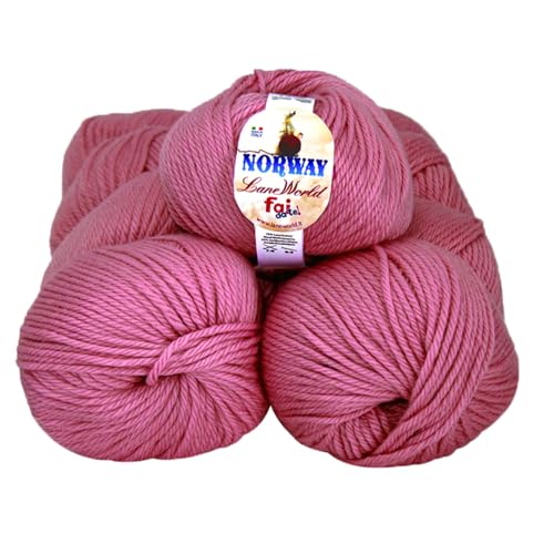 7 x 100g Norway Wolle Set 65% Wolle 35% Acryl Nadelstärke 7-8 Häkelnadel 8-9 weich warm maschinenwaschbar (154) von Laneworld