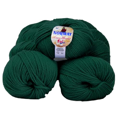 7 x 100g Norway Wolle Set 65% Wolle 35% Acryl Nadelstärke 7-8 Häkelnadel 8-9 weich warm maschinenwaschbar (245) von Laneworld