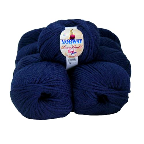 7 x 100g Norway Wolle Set 65% Wolle 35% Acryl Nadelstärke 7-8 Häkelnadel 8-9 weich warm maschinenwaschbar (26) von Laneworld