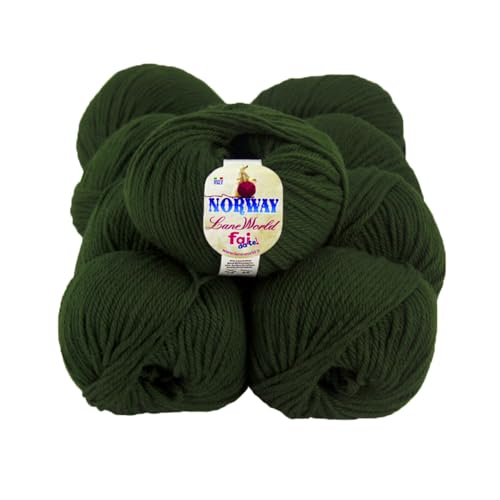 7 x 100g Norway Wolle Set 65% Wolle 35% Acryl Nadelstärke 7-8 Häkelnadel 8-9 weich warm maschinenwaschbar (34) von Laneworld