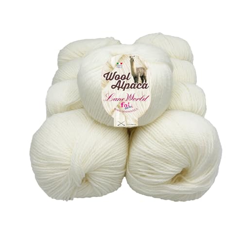 Alpaka-Wolle, 50 g, 25 % Alpaka, 30 % Wolle, 45 % Acryl, weich und warm, hergestellt in Italien (8) von Laneworld
