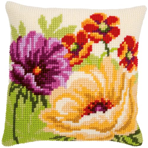 LaneWorld Kit Kissen Kreuzstich, 40 x 40 cm, Leinwand 100% Baumwolle, Garn 100% Acryl (0008548) von Laneworld