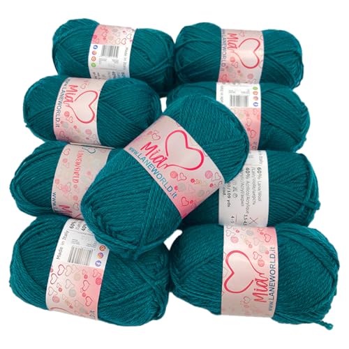 Laneworld Set Mia, Mischgarn 60% Wolle und 40% Acryl, 50g je Knäuel, Set mit 5 / 10 Stück (10, 102) von Laneworld