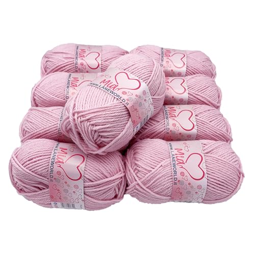 Laneworld Set Mia, Mischgarn 60% Wolle und 40% Acryl, 50g je Knäuel, Set mit 5 / 10 Stück (5, 13) von Laneworld