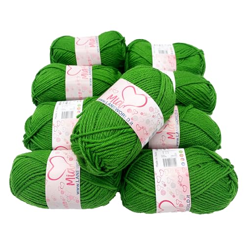 Laneworld Set Mia, Mischgarn aus 60% Wolle und 40% Acryl, 50 g je Knäuel, Set mit 5 / 10 Stück (5, 25) von Laneworld