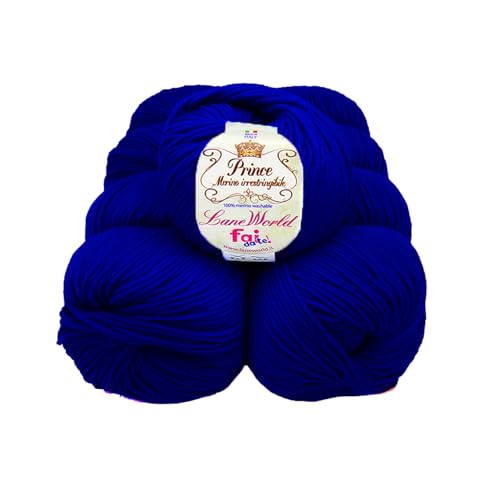 Set mit 10 Knäueln Merinowolle, je 50 g, 100 % Merinowolle, weich, einlaufsicher, Nadelstärke 4,5-5, Häkelnadel 5,5-6 (18) von Laneworld