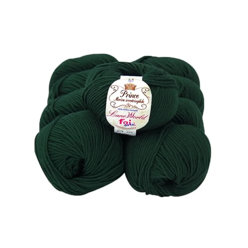 Set mit 10 Knäueln Merinowolle, je 50 g, 100 % Merinowolle, weich, einlaufsicher, Nadelstärke 4,5-5, Häkelnadel 5,5-6 (20) von Laneworld