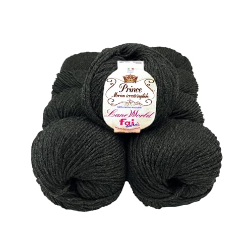 Set mit 10 Knäueln Merinowolle, je 50 g, 100 % Merinowolle, weich, einlaufsicher, Nadelstärke 4,5-5, Häkelnadel 5,5-6 (32) von Laneworld