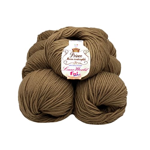 Set mit 10 Knäueln Merinowolle, je 50 g, 100 % Merinowolle, weich, einlaufsicher, Nadelstärke 4,5-5, Häkelnadel 5,5-6 (49) von Laneworld
