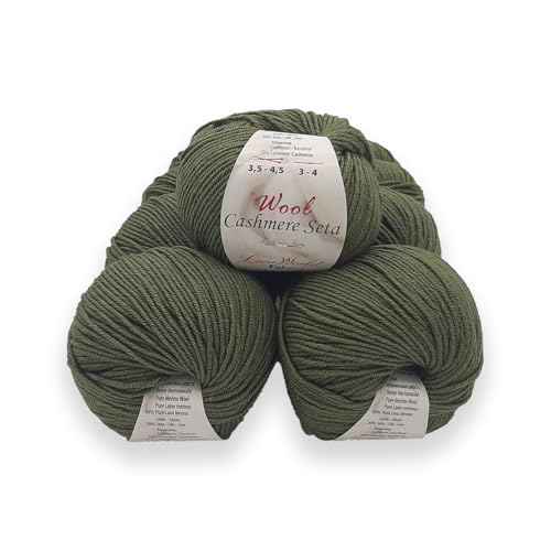 Set mit 5 Knäueln Wool Cashmere Seide – je 50 Gramm reine Merinowolle, Kaschmir und Seide, weich und glänzend (WCS32) von Laneworld