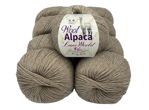 Wool Alpaka Wollmischung, 50 Gramm, weich und warm (8, WA103) von Laneworld