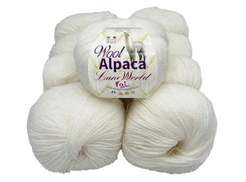 Wool Alpaka Wollmischung, 50 g, weich und warm (8, WA8) von Laneworld