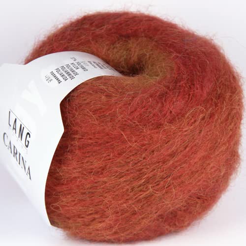 LANG YARNS Carina - Farbe: Orange-Rot (0075) - 50 g/ca. 150 m Wolle von Lang Yarns