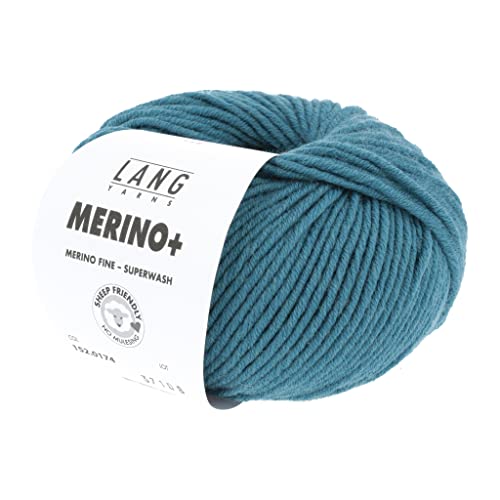 LANG YARNS Merino + - Farbe: Atlantik (0174) - 50 g / ca. 90 m Wolle von Lang Yarns