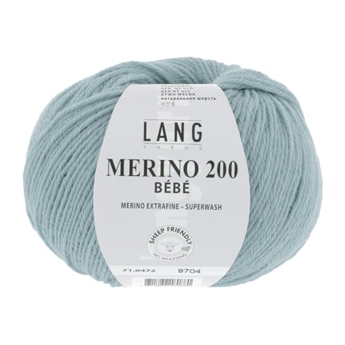 LANG YARNS Merino 200 Bébé - Farbe: Mint Dunkel (0472) - 50 g / ca. 203 m Wolle von Lang Yarns