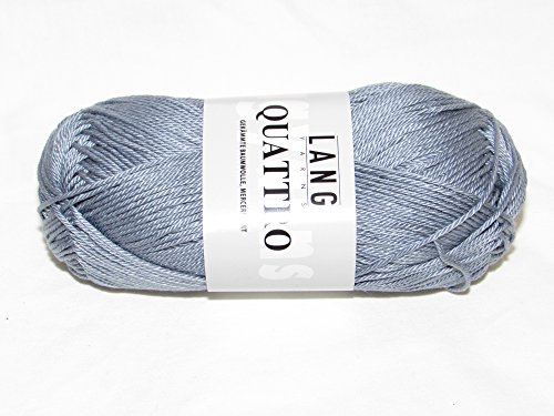 Lang Quattro Farbwahl hochwertige gekämmte Baumwolle mercerisiert uni Wolle (33 - Stahlblau) von Lang Yarns