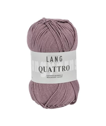 Lang Quattro Farbwahl hochwertige gekämmte Baumwolle mercerisiert uni Wolle (48 - Altlila) von Lang Yarns