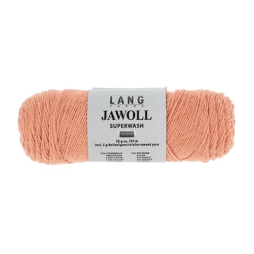 Lang Yarns JAWOLL Sockenwolle 4fach incl. Beilaufgarn Fb.228 hell terracotta von Lang Yarns