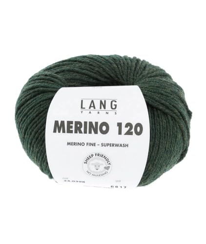 Lang Yarns Merino 120 Superwash 0398 dunkeloliv melange Lang Yarns Merino 120 Superwash 0398 dunkeloliv melange von Lang Yarns