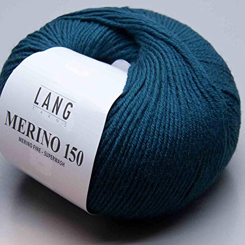 Lang Yarns Merino 150 Superwash 0133 stahlblau von Lang Yarns