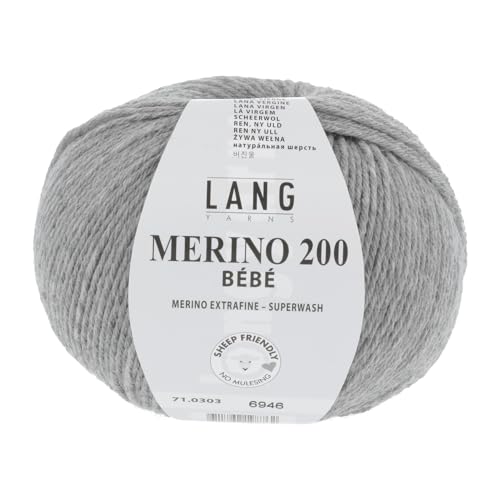 Lang Yarns Merino 200 Bébé 0303 hellgrau von Lang Yarns