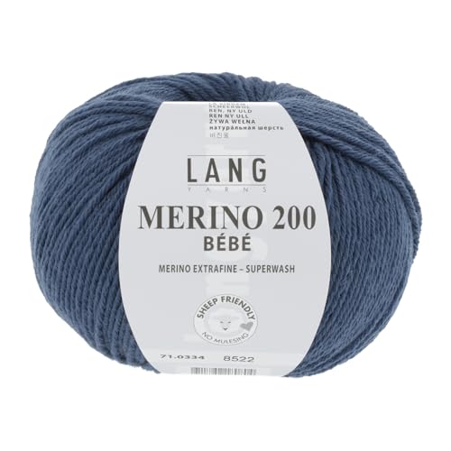 Lang Yarns Merino 200 Bébé 0334 jeans dunkel von Lang Yarns