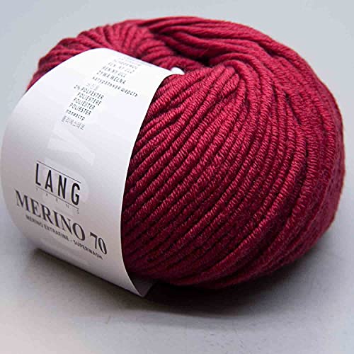 Lang Yarns Merino 70 - 0063 dunkelrot von Lang Yarns