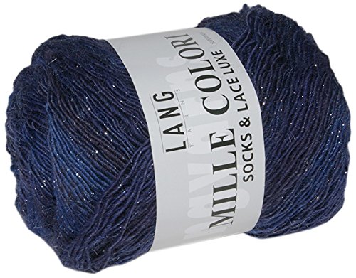 Lang Yarns Mille Colori Socks and LACE Luxe, 859.0035 - Marine-Silber von Lang Yarns