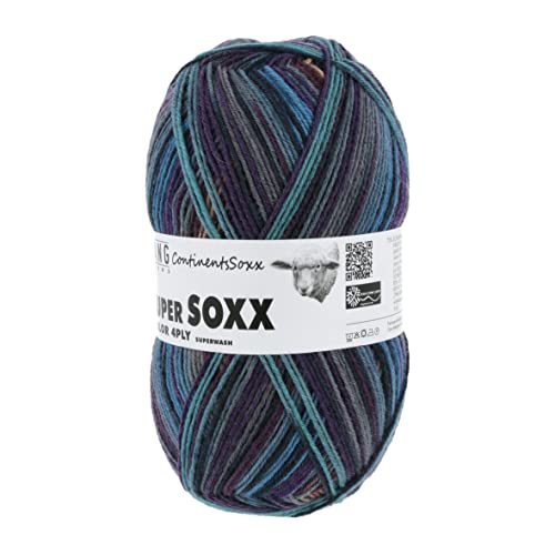 Lang Yarns - Super Soxx Color 4-fach 0403 blau grün 100 g von Lang Yarns