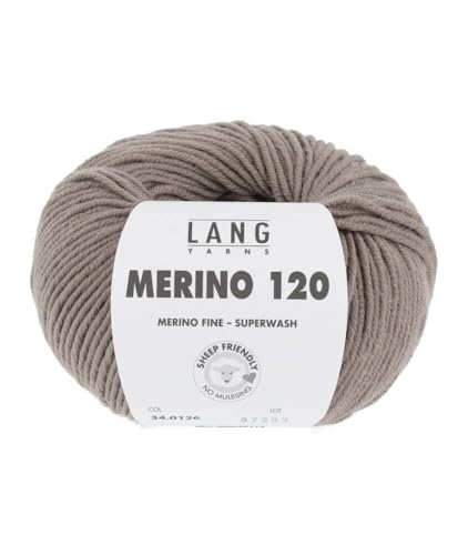 Merino 120 Superwash 0126 graubraun von Lang Yarns