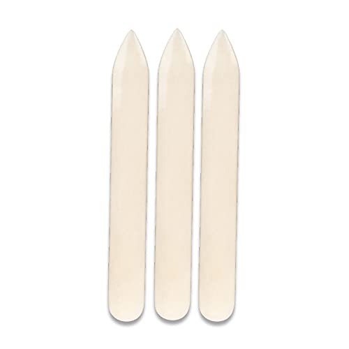 Falzbein 160mm - Naturprodukt aus echtem Knochen - nachhaltig günstig gut - zum präzisen Falten von Papier oder leichtem Karton und zur Lederverarbeitung , Brieföffner Briefschneider (3 Stück) von Langlauf Schuhbedarf