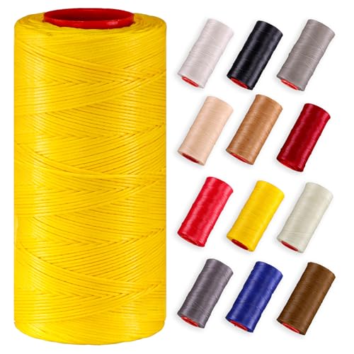 Ledergarn gewachst 0,8mm - 250m Rolle 100% Polyester 221-gelb Ledergarn gewachst 0,8mm - 250m Rolle 100% Polyester 221-gelb von Langlauf Schuhbedarf
