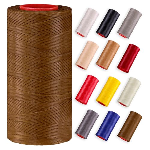 Premium Ledergarn gewachst (250 Meter) – Extra stark & langlebig – Profi Nähgarn für Leder, Outdoor, Polster, Autositze, Segeltücher & robuste DIY Projekte (kaffeebraun) von Langlauf Schuhbedarf