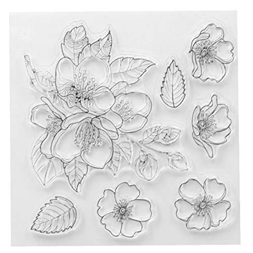 Lankater 1pcs Silikon-Stempel Blumen Transparentes Freies Set Für Scrapbooking/Fotoalbum Dekorative Nur Stempel von Lankater