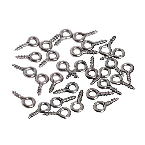 Lankater 50 X Kleine Tiny Mini Eye Pins Kettelstifte Haken Ösen Schraubengewinde Silber 8mm Lankater 50 X Kleine Tiny Mini Eye Pins Kettelstifte Haken Ösen Schraubengewinde Silber 8mm von Lankater